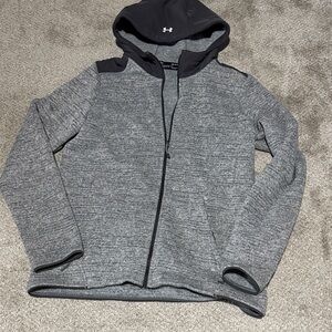 Under Armour Charcoal and Black Zip-Up Jacket